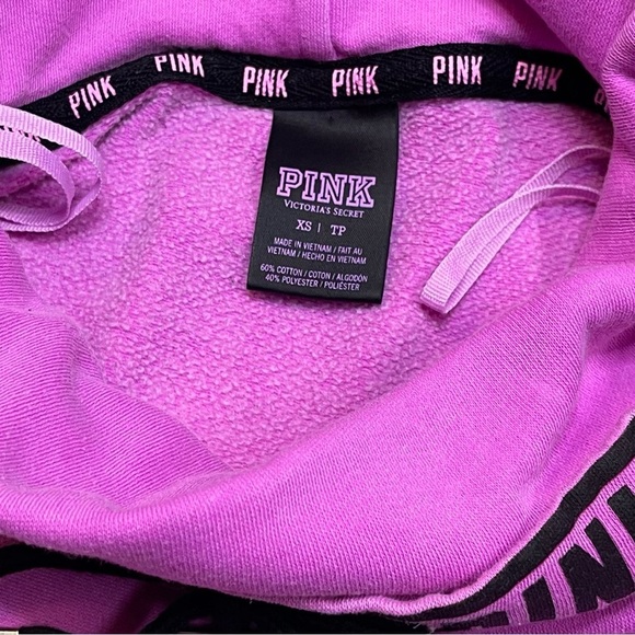 Victoria Secret PINK Cowl Neck Logo Sweatshirt Y2K - Picture 4 of 8